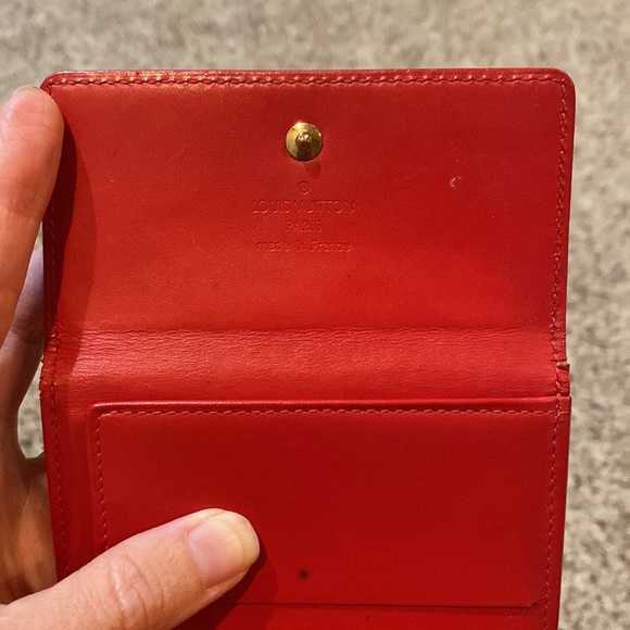 Louis Vuitton Red Vernis Elise Wallet / TH0063 - Picture 2 of 7